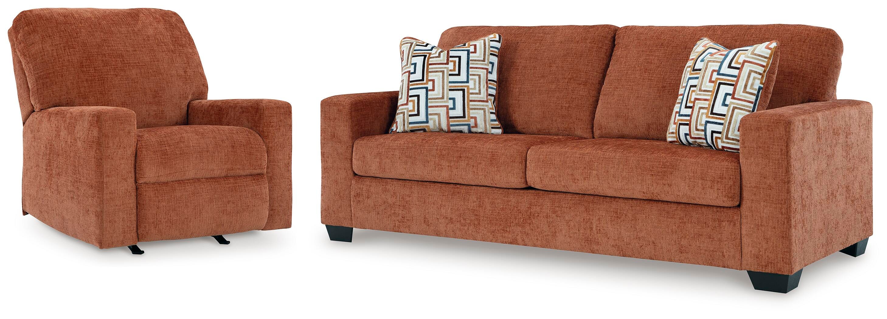 Ashley Aviemore Spice Reclining Sofa and Recliner – Luna Furniture