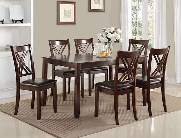 Eloise Brown 7-Piece Dining Set from Crown Mark - Luna Furniture