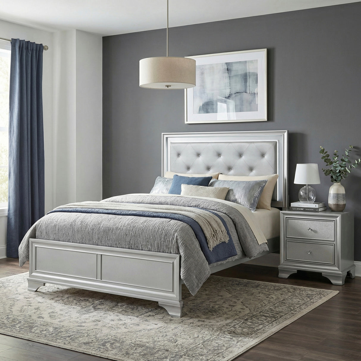Matisse Brown Queen Panel Upholstered Bed from Homelegance - Luna Furniture