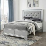 Anatole Metallic Silver Eastern King Bed from Homelegance - Luna Furniture