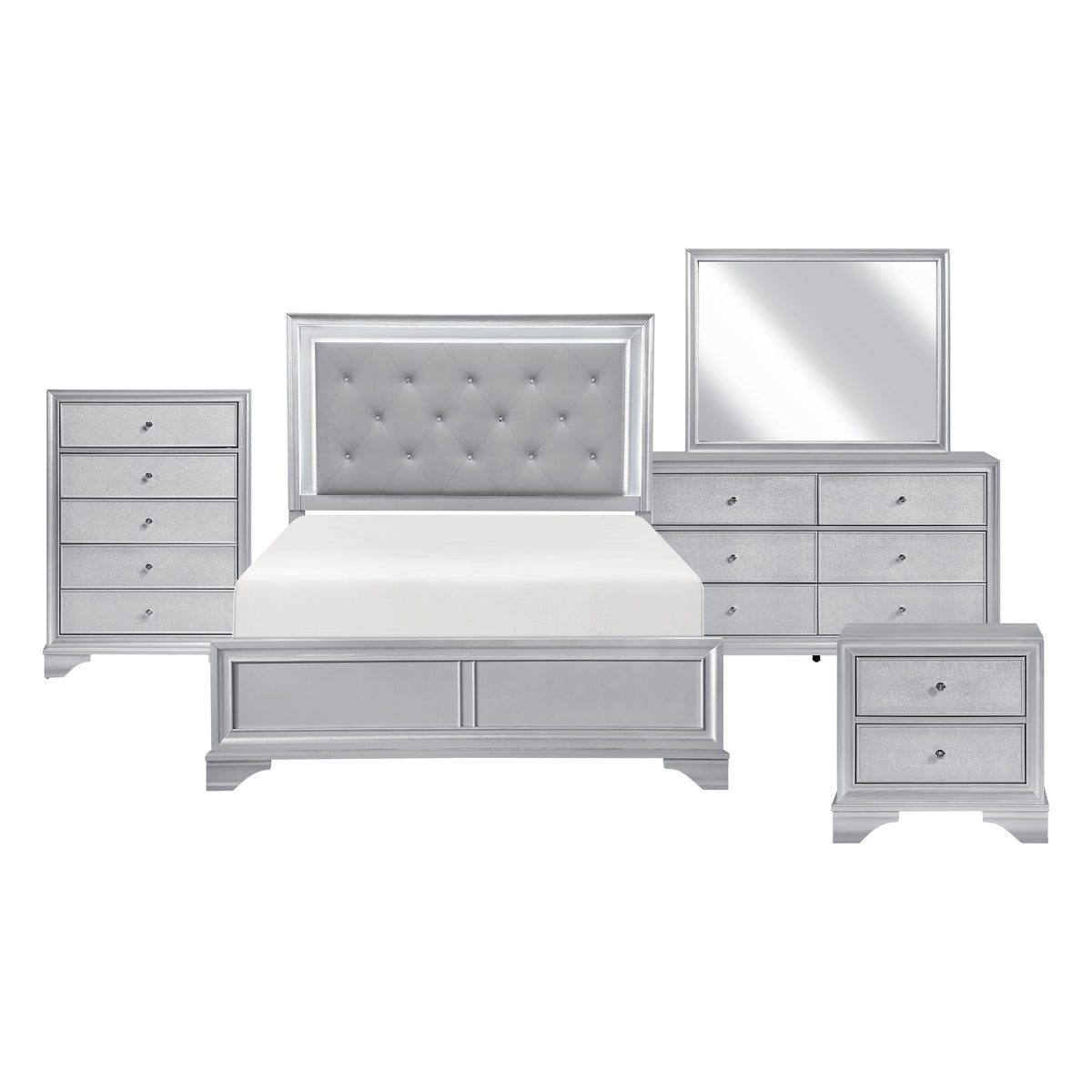 Anatole Metallic Silver 4pc Set (QB+NS+DR+MR)