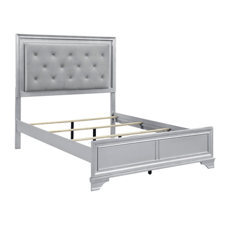 Anatole Metallic Silver Queen Bed from Homelegance - Luna Furniture
