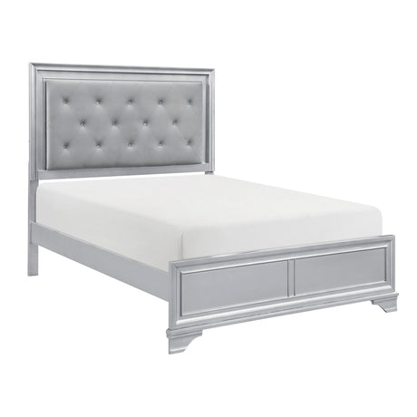 Anatole Metallic Silver Eastern King Bed from Homelegance - Luna Furniture
