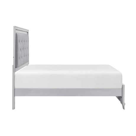 Anatole Metallic Silver Queen Bed from Homelegance - Luna Furniture