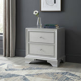 Anatole Metallic Silver Nightstand from Homelegance - Luna Furniture