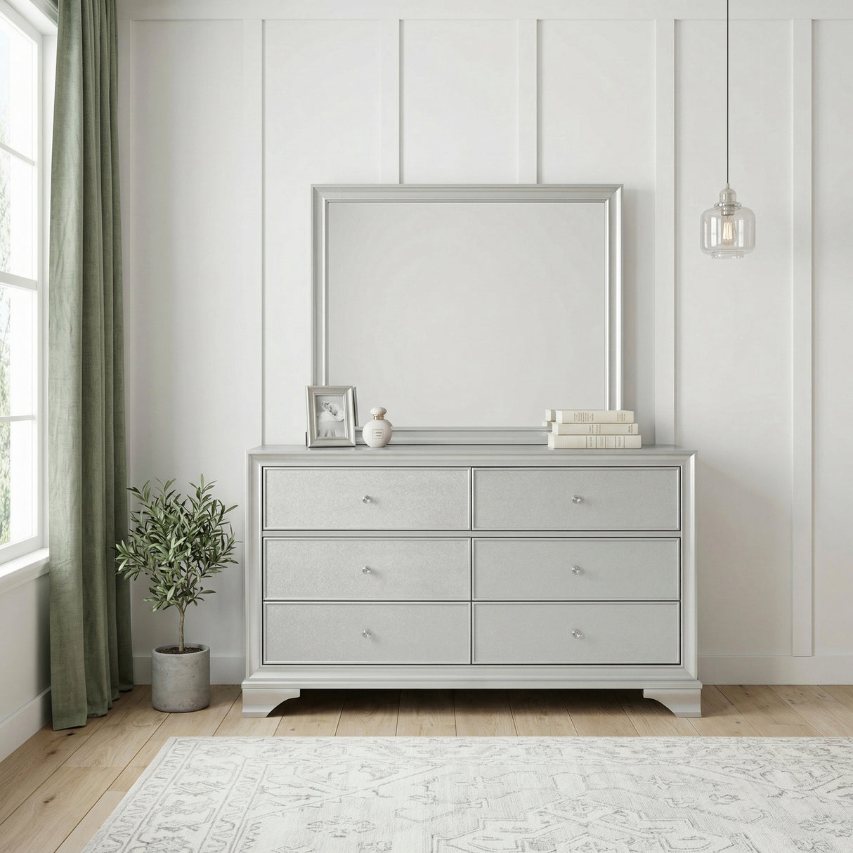 Anatole Metallic Silver Mirror from Homelegance - Luna Furniture