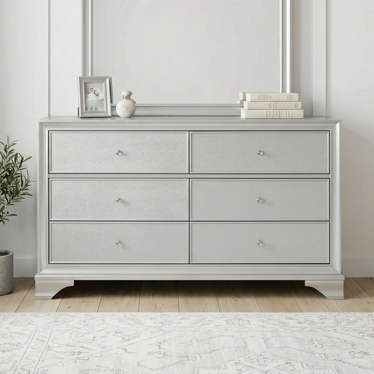 Anatole Metallic Silver Dresser from Homelegance - Luna Furniture