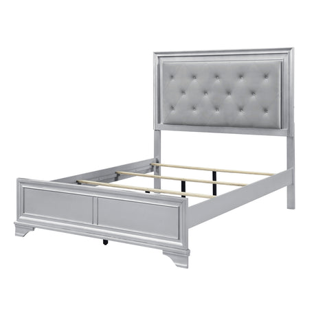 Anatole Metallic Silver Led Panel Queen Bed from Homelegance - Luna Furniture