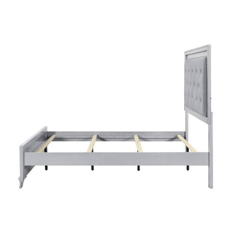 Anatole Metallic Silver Led Panel Queen Bed from Homelegance - Luna Furniture