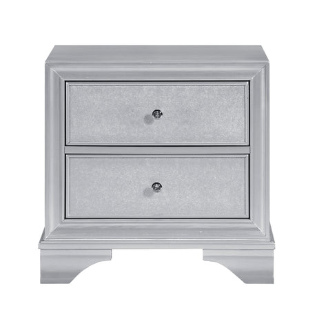 Anatole Metallic Silver 4pc Set (QB+NS+DR+MR) from Homelegance - Luna Furniture