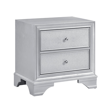Anatole Metallic Silver 4pc Set (QB+NS+DR+MR) from Homelegance - Luna Furniture