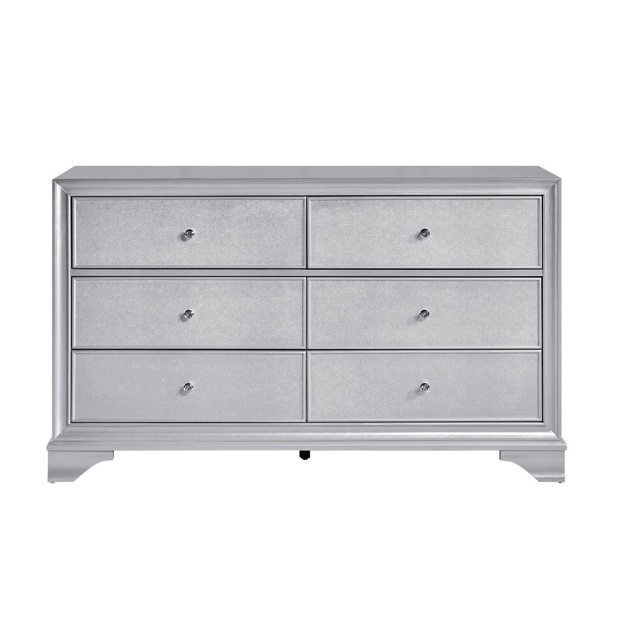 Anatole Metallic Silver 4pc Set (QB+NS+DR+MR) from Homelegance - Luna Furniture