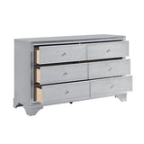 Anatole Metallic Silver 4pc Set (QB+NS+DR+MR) from Homelegance - Luna Furniture