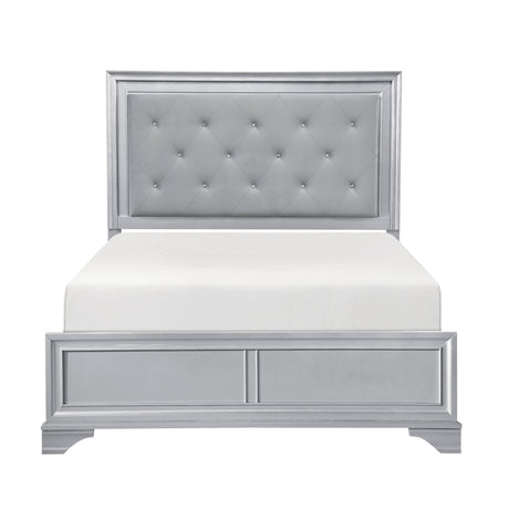 Anatole Metallic Silver 4pc Set (QB+NS+DR+MR) from Homelegance - Luna Furniture
