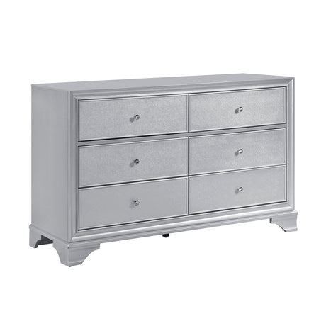 Anatole Metallic Silver Led Panel Bedroom Set from Homelegance - Luna Furniture