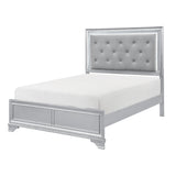 Anatole Metallic Silver Eastern King Bed from Homelegance - Luna Furniture