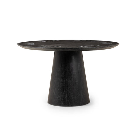 Skye Poker Table in Washed Black from Four Hands - Luna Furniture