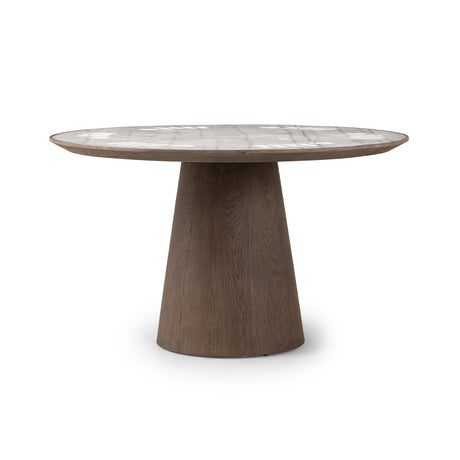 Skye Poker Table in Weathered Dark Oak from Four Hands - Luna Furniture