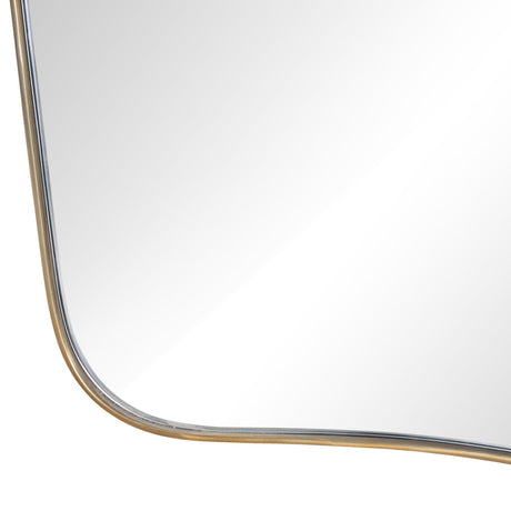 Merona Mantel Mirror in Polished Brass from Four Hands - Luna Furniture