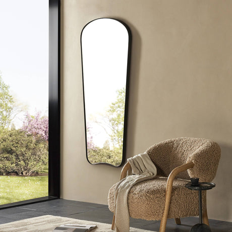 Merona Wall Mirror in Iron Matte Black from Four Hands - Luna Furniture