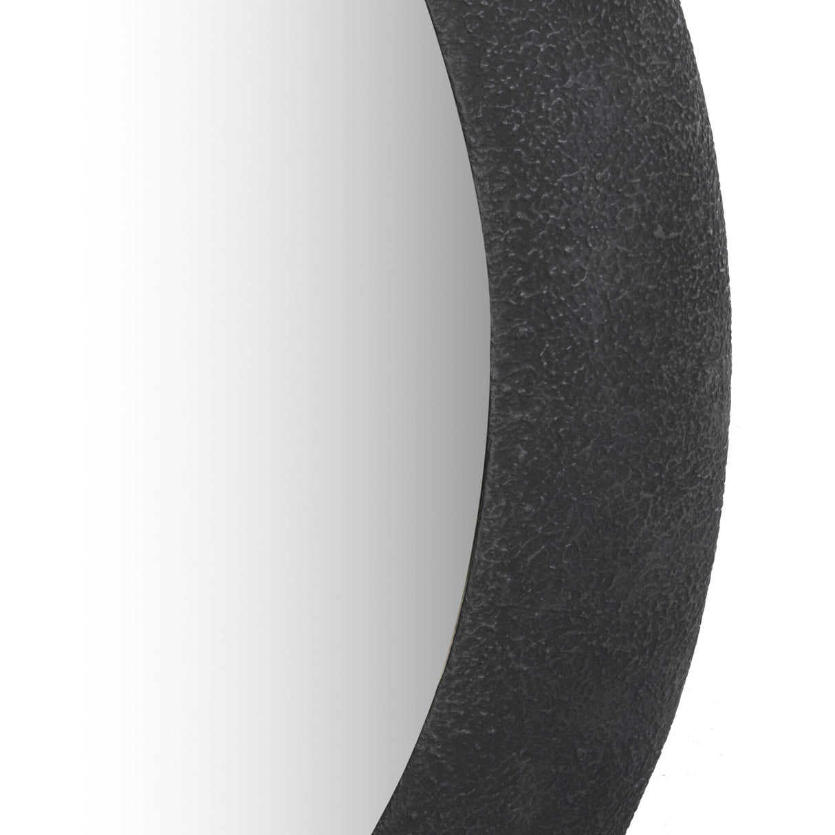 Grazia Wall Mirror in Black Plaster Iron from Four Hands - Luna Furniture