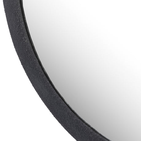 Grazia Wall Mirror in Black Plaster Iron from Four Hands - Luna Furniture