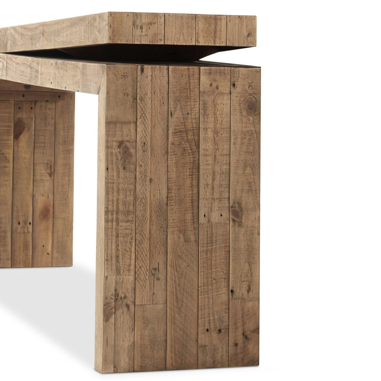 Matthes Console Table - 94" in Sierra Rustic Natural from Four Hands - Luna Furniture