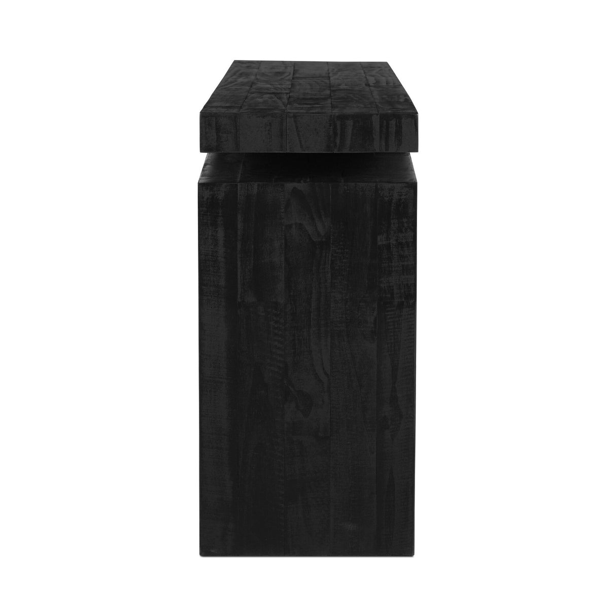 Matthes Console Table - 94" in Aged Black Pine from Four Hands - Luna Furniture