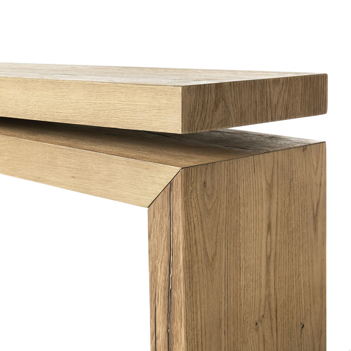 Matthes Console Table - 94" in Worn Oak Veneer from Four Hands - Luna Furniture