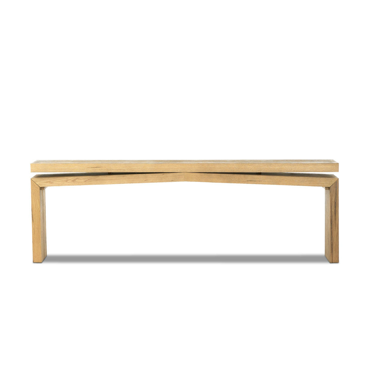 Matthes Console Table - 94" in Worn Oak Veneer from Four Hands - Luna Furniture