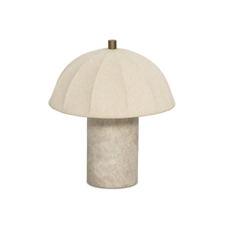 Clover Table Lamp in Taupe Marble from Four Hands - Luna Furniture