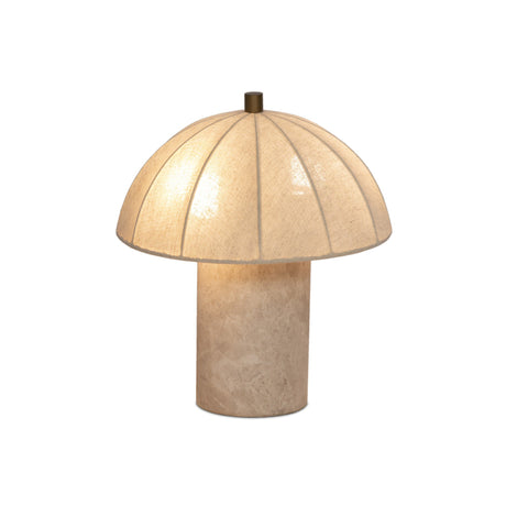 Clover Table Lamp in Taupe Marble from Four Hands - Luna Furniture