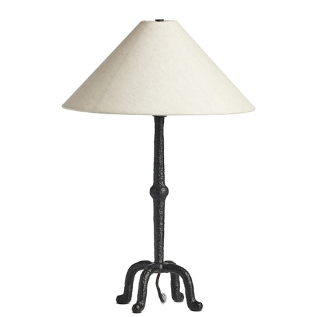 Neville Table Lamp in Matte Black Cast Aluminum from Four Hands - Luna Furniture