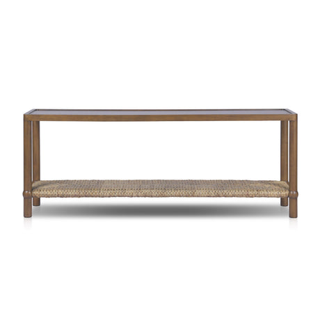 Gabriella Console Table in Brown Mindi Veneer from Four Hands - Luna Furniture