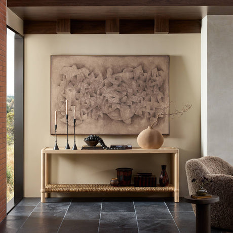 Gabriella Console Table in Light Natural Sungkai Veneer from Four Hands - Luna Furniture