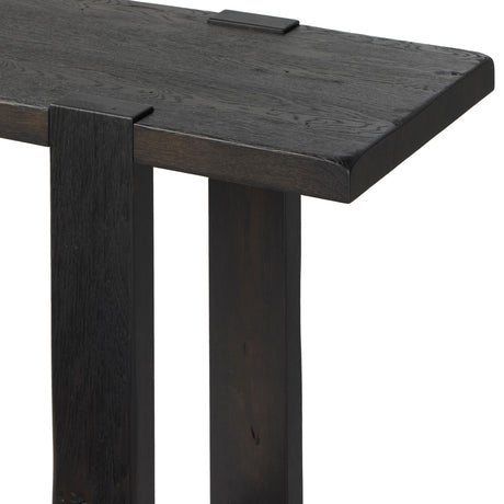 Matei Console Table in Smoked Black from Four Hands - Luna Furniture