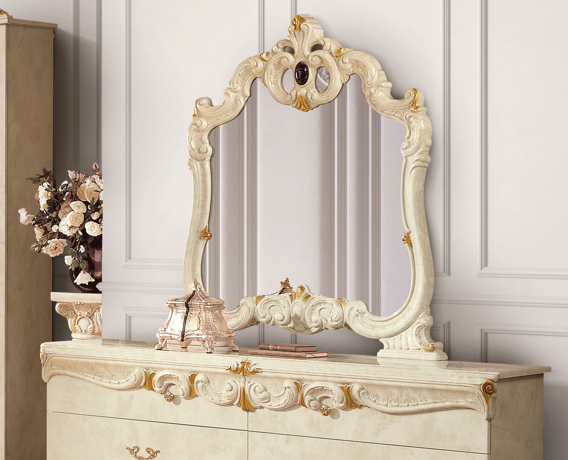 Barocco Mirror Ivory from ESF Furniture - Luna Furniture