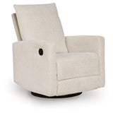Oaklynn-Manor Canvas Swivel Glider Recliner from Ashley - Luna Furniture