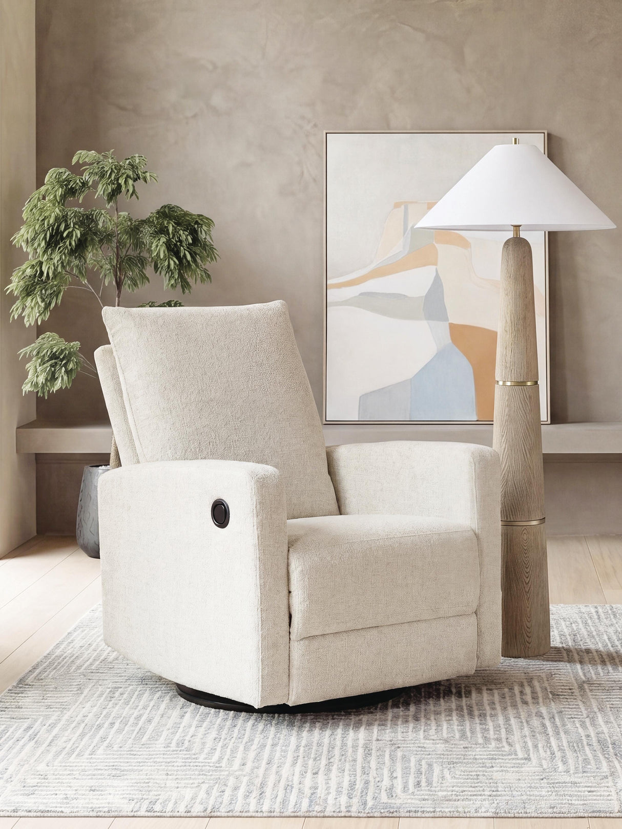 Oaklynn-Manor Canvas Swivel Glider Recliner from Ashley - Luna Furniture