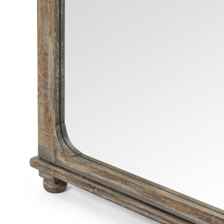 Orleans Floor Mirror in Blue Antiqued Pine from Four Hands - Luna Furniture