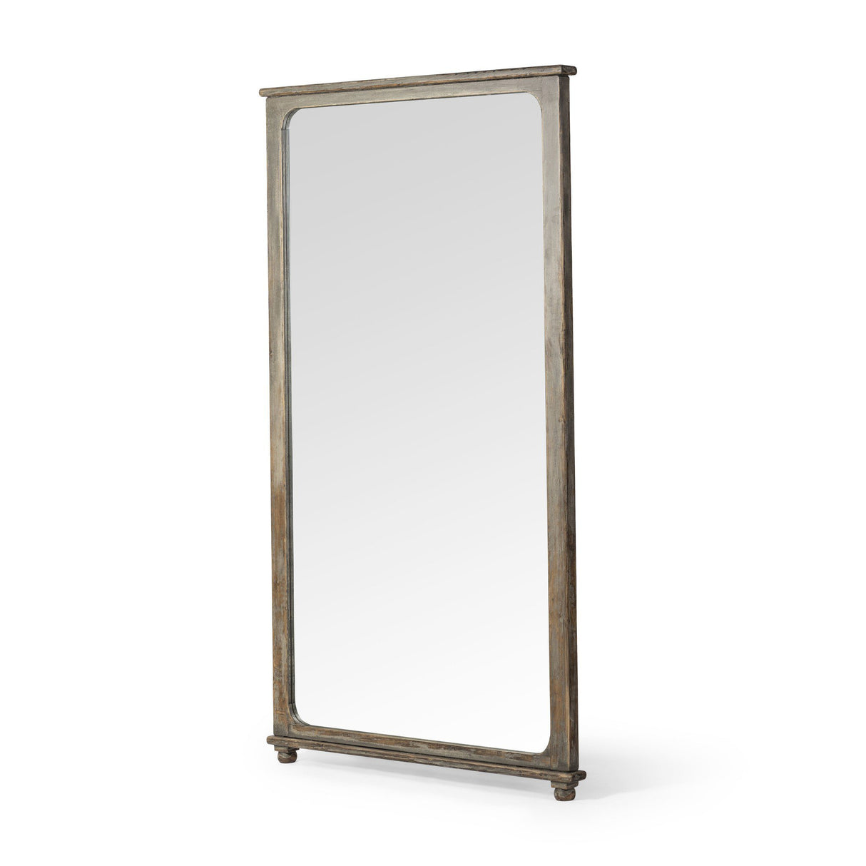 Orleans Floor Mirror in Blue Antiqued Pine from Four Hands - Luna Furniture