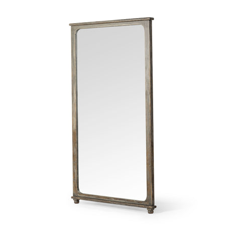 Orleans Floor Mirror in Blue Antiqued Pine from Four Hands - Luna Furniture