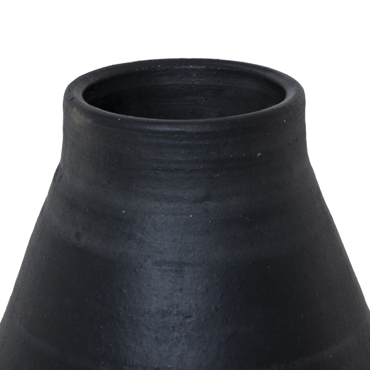 Sesto Vessel in Aged Black Terracotta from Four Hands - Luna Furniture