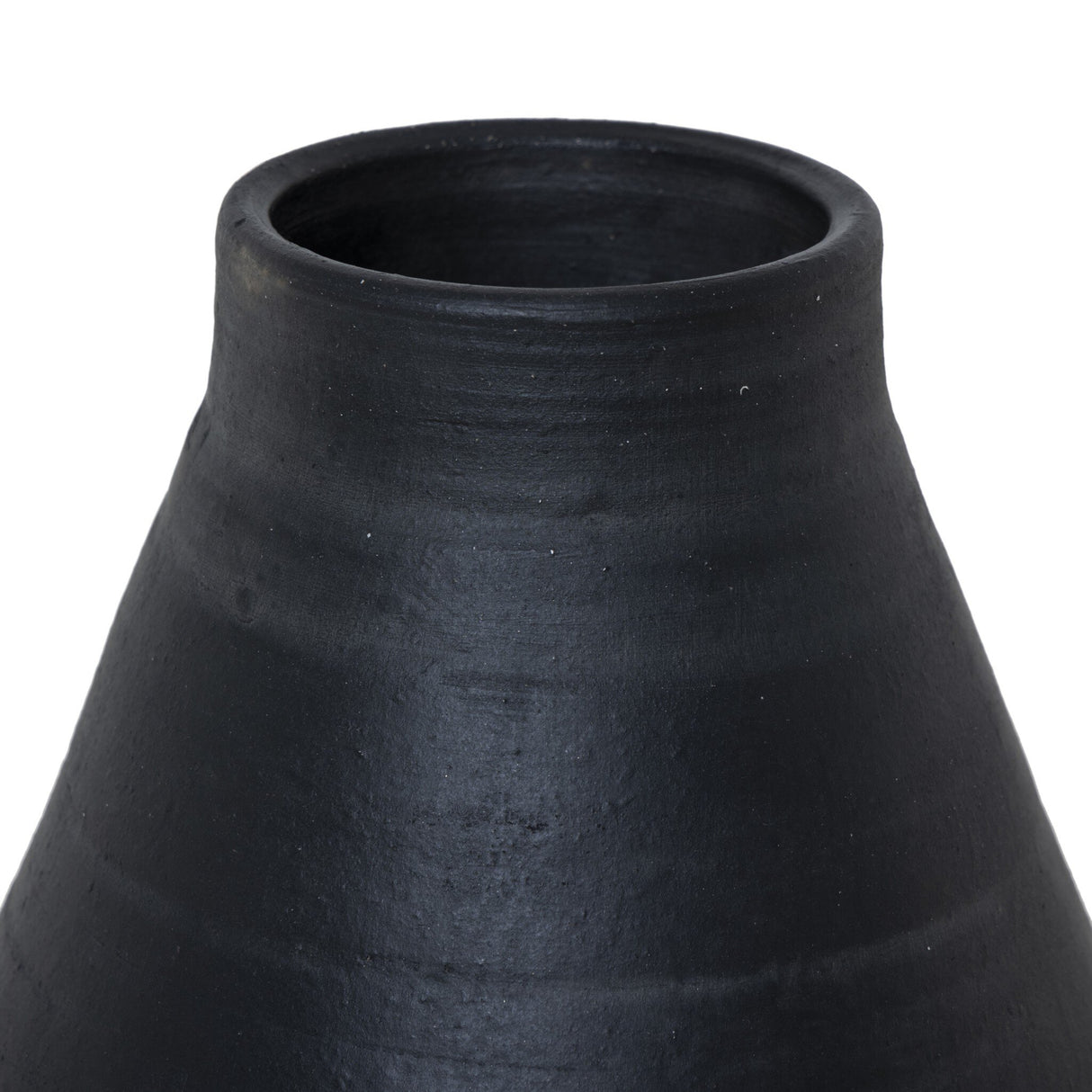 Sesto Vessel in Aged Black Terracotta from Four Hands - Luna Furniture