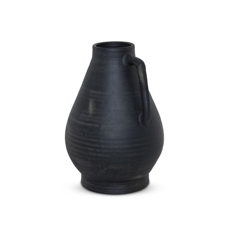 Sesto Vessel in Aged Black Terracotta from Four Hands - Luna Furniture