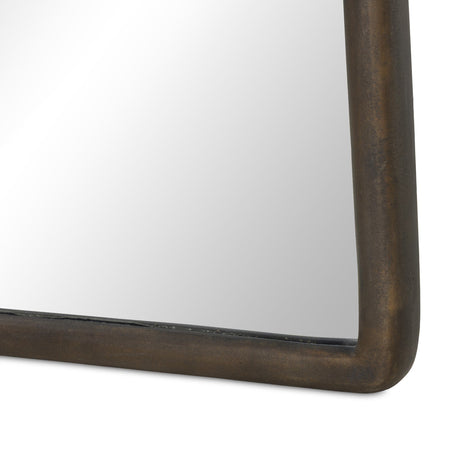Patz Floor Mirror in Antiqued Brass Aluminum from Four Hands - Luna Furniture