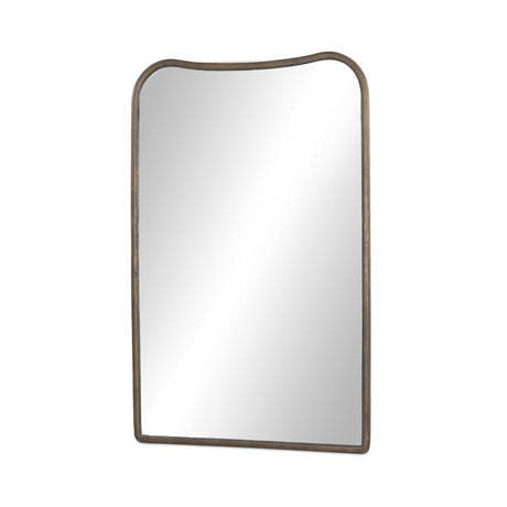 Patz Floor Mirror in Antiqued Brass Aluminum from Four Hands - Luna Furniture