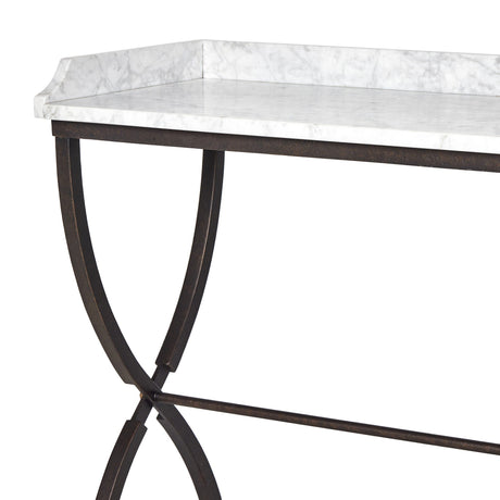 Six Beers Table in Honed White Marble from Four Hands - Luna Furniture