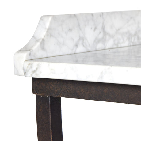 Six Beers Table in Honed White Marble from Four Hands - Luna Furniture