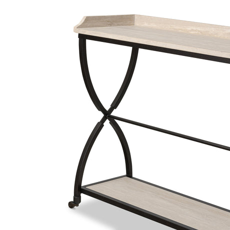 Six Beers Table in Travertine from Four Hands - Luna Furniture